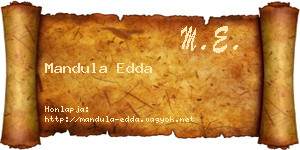 Mandula Edda névjegykártya