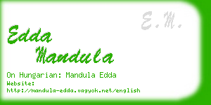 edda mandula business card